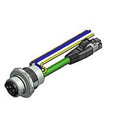 Amphenol CONEC 57-02793 ເຄື່ອງສາຍ Ethernet / ເຄື່ອງສາຍເຄືອກເຄືອກ ENP-17-1-FSPST2PEDBU4-V4-45S-RS8.33-1/1/G6/150/034