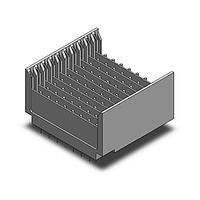 Amphenol TCS 493-5025-064 ໂມດູນເຊື່ອມຕໍ່ VHDM, ຕົວເຊື່ອມຕໍ່ Backplane, ທຳມະດາຕັ້ງຕົ້ນແບບຕັ້ງຕົ້ນ, ການກົດຕິດຕໍ່ Press Fit, 8 ແຖວ VHDM, 25 ຕຳແໜ່ງ, ເປີດ, 5.15mm (0.202in), Header.