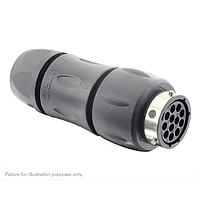 Eaton Souriau-Sunbank UTGX1JC1412SW ປະຕູຕ່ອງ Receptacles In line receptacle, ມີກະບອກສາຍສົ່ງສະຫນັບຫຼັງ, ສໍາລັບ 12 ຕໍ່ຕ້ານຜູ້ຍິງ, IP68/69K, ການກຳນົດກະແຈ W