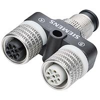 SIEMENS 6ES71941KA010XA0 ຕູ້ຕໍ່ມະໂຕ້ໄຟ Motor Drives CONNECTOR Y DBL WIRING ET200X 5-PIN M12