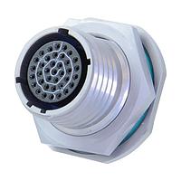 Amphenol Industrial ALM07FD21-16P ຮັບກັບ JAMNUT RECPT, ເຫລັກນິເຄວ, 21-16, ກວງ