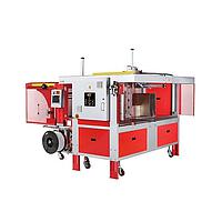 Transpak TP-702CQ Corrugated 4-Side Bundle Squaring and Strapping System (1-32kg)