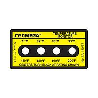 OMEGA 4A-A-170 Non-Reversible, Four point Horizontal Temperature Label (200 °F)