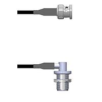 Amphenol Custom Cable Q-0L01S0008072i ການປະກອບສາຍ RF BNC-SP/N-RJB RG58 72I