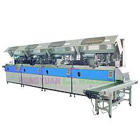 Hoystar GW-4A-UV Full Automatic 4 Color cylindrical screen printing machine for bottle (3600pcs/Hr)