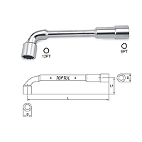 TOPTUL AEAE2727 Angled Socket Wrench (L=27mm)