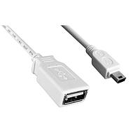 Qualtek Electronics 3021067-01M USB 2.0 USB 2.0 F ເປັນ M ສາຍ STRAT 1M ສີຂາວ