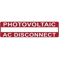 HellermannTyton 596-00853 ປ້າຍສະແກນພະລັງງານແດດ Solar Label PV AC DISCONNECT 10/PK