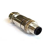 Bulgin PXMBNI12FIM04DSCPG9 ຈຸດຕົວ M12 Cu Ni Plate M InLine Flx Body