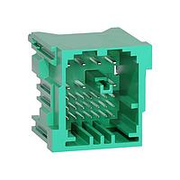 Molex 200501-0282 Headers stAK50h Vertical Hybrid Header, 28 Circuits, Key 2, Green, Tube