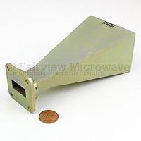Fairview SH190-15 WR-90 Standard Waveguide Horn With UG-135/U Square Cover Flange and 15 dBi Nominal Gain Operating From 8.2 GHz to 12.4 GHz Frequency Range