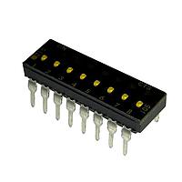 CTS Electronic Components 210-8LPSTF ສະຫນັບ DIP ຜ່ານຮູ, DIP SWITCH ກະທົບທາງທາງທາງ, 8-ຂາ, ຕົວກະທົບຮູບແບບຕ່ຳ, ການປິດທາງລຸ່ມ, ການປິດທາງດ້ວຍເຊື້ອມ, ອອບ, ກະປ່ອງທີບ