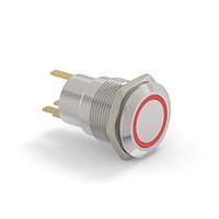 Alcoswitch - TE Connectivity 2213764-8 ປຸ່ມກົດສະຫນອງ AV19 SPM 0.4VA FIX RING LED ແດງ 24V