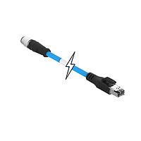 Molex 1201088185 ເຄື່ອງສາຍ Ethernet / ເຄື່ອງສາຍເຄືອກ M12-4P(D)-MM ST/RJ45 14M