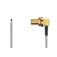 GCT (Global Connector Technology) CAB434RF-0200-A-1 ການປະກອບສາຍ RF I-Pex MHF 5L RA Plug2RPSMA RAJck Rvrs plrty R Mt IP67/68, 6GHz,200mm 1.13mm ສີເຫຼືອງ