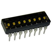 CTS Electronic Components 209-8MSTFD ສະຫນັບ DIP THROUGH HOLE, DIP SWITCH ທອງ, 8-ຂາ, ຕົວກະທົບລະດັບກາງ, ການປິດທ້າຍ, ການປິດດ້ວຍເຊື້ອກ, ອອບ, ແບບຂາສົງກົງ, ກະປ່ອງທູບ