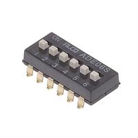 P&B ADE06S04 ສະຫນັບ DIP SWITCH DIP SPST EXT ACT 6POS SMD