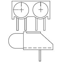 Dialight 550-3505-801F ຕົວບອກການບອດວົງຈອນ LED T 1 3/4 CBI