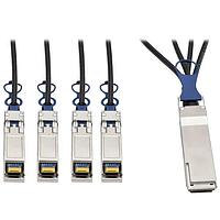 Tripp Lite N281-03M-BK ເຄັບເຕີເນັດ Ethernet / ເຄັບເຕີເນັດ Networking 40 GbE-10 GbE Pass DAC Cppr Breakout 3m