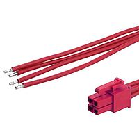 Molex 226245-1043 Discrete Wire Mini-Fit Versa Color-to-Pigtail  CBL ASSY 4.2P DR 300mm Lgth 4 Ckt ແດງ