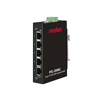 Molex 1120361100 ອຸປະກອນສະຫນັບສະຫນູນ PoE Ethernet Switches IP20 Managed Ethernet Switch 5 Ports 10/100/1000Mb Data Speed