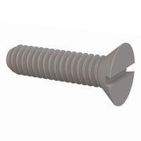 Essentra Components 022520A100 ສກຣູບັດຫຼັກຊອກຊະນຸດ 82 Slotted CSK Screw, 1/4-20 Thread, 1 Lg