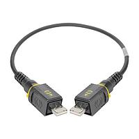 HARTING 09454451900 ສາຍ USB / ສາຍ IEEE 1394 HARTING PushPull V4 v2.0 USB 2.0 ປະເພດ A, ການປະກອບສາຍ, 2xHARTING PushPull, PVC, 0.5m