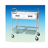 SciLab C9.4232 ກະຕ່າສະແຕນເລດ (2 Drawer & 2 Basket, 2 Shelf)