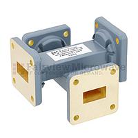 Fairview FMWCP1049 40 dB WR-62 Waveguide Crossguide Coupler With UG-419/U Square Cover Flange from 12.4 GHz to 18 GHz