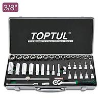 TOPTUL GCAD3902 39PCS 3/8 ນິ້ວ DR. ຊຸດເຕົ້າຮັບ (39pcs/set)