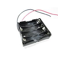 Eagle Plastic Devices 12BHC441A-GR ຖານຖ້ວມແບດເຕີຣີ 4XAAA 6" ສາຍນໍາສະກັດຕິດຕໍ່