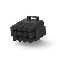 AMP Connectors - TE Connectivity 794851-1 ຕູ້ແບດເຕີຣີ ແລະ ປະຕູກເຊື່ອມຕໍ່ 12P UMNL PLG HSG BLK