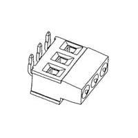 AMP Connectors - TE Connectivity 284410-3 ບລັອກຂໍ້ຕໍ່ຄົງທີ່ TERMI-BLOK 2700 PCB 3 POS. 5 M
