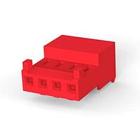 AMP Connectors - TE Connectivity 3-643813-4 ຮູງຮັບ Receptacle 4P 22AWG TIN CLSD ມີ TAB ພ້ອມກັບ RED STRPE