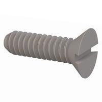 Essentra Components 020632A050 ສະກຣູຫຼັກຊອກຊະນີດມີລູກສອງ 82 Slotted CSK Screw, #6-32 Thread, 1/2 Lg