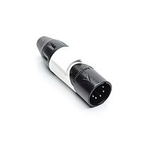 Amphenol Audio AX5MB9M ຕົວເຊື່ອມ 5P PIN M PLUG BLK W WHT MRK SLEEVE