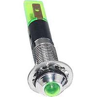Mallory Sonalert FL1M-8SJ-2-G3V ອິນດິເຄເຕີ LED ສີຂຽວ 8MM ແນວກະດູກ 3VAC/DC