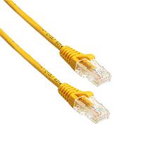Amphenol Cables on Demand MP-64RJ4528GY-007 Cat 6 UTP SLIM CAT6 28AWG ເຫຼືອງ 7FT