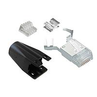 Stewart Connector SS-39200-083 ປຸ່ມເຊື່ອມຕໍ່ Modular IP20 Modular Plug Cat6a 8P 8C Shielded .042"-.048" Conductors .230"-.250" Overall OD