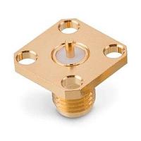 Wurth Elektronik 60312422114521 ພາເນລ ຣີເຊບເຕກເຄວລ WR-SMA 4-HOLE FLANGE STRAIGHT ROUND POST