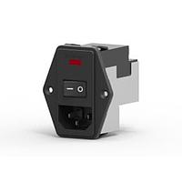 Corcom - TE Connectivity 2-6609929-9 ໂມດູນເຂົ້າພະລັງ AC Power Entry Modules PE0SXSH6A=C2243