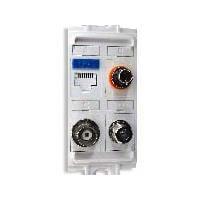 Molex 18040-0225 ຈານຕິດຕັ້ງປະດັບ SINGLE GANG DECORATOR 4 POS - WHIT