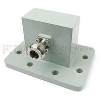Fairview SMW187ACN WR-187 to N Female Waveguide to Coax Adapter UDR48 Flange With 3.85 GHz to 5.85 GHz Frequency Range