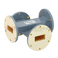 Fairview  FMWCP1071 20 dB WR-137 Waveguide Crossguide Coupler With UG-344/U Round Cover Flange from 5.85 GHz to 8.2 GHz