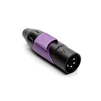 Amphenol Audio AX4MB7M ຕົວເຊື່ອມ 4P PIN M PLUG BLK W VLT MRK SLEEVE