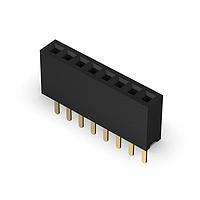 GCT (Global Connector Technology) BD080-04-A-0230-L-D ປຸ່ມສໍເຄດ 4w, 1.27mm Pitch Socket, SIL, TH, Vert, GF, Tube