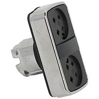 SCHNEIDER ZB4BA79 ຟລັດ METAL FLUSH 2 BTTN PILOT ບໍ່ມີ CAPS