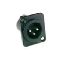 Amphenol Audio AC3-MMDZB ຕົວເຊື່ອມ METAL PANEL MOUNT MACH 3 PIN BLACK
