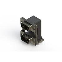 EDAC 661-009-364-03A ຕູ້ສະຫນອງ Dual Port D-Sub ມຸມຂວາ ຕູ້ສະຫນອງ Dual Port D-Sub