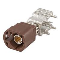 Rosenberger D4S20Y-400A5-F ຕູ້ຕໍ່ PCB ມຸມຂວາ ປລັກ PCB ມີກະແປງ T&R ສີນ້ຳຕານ